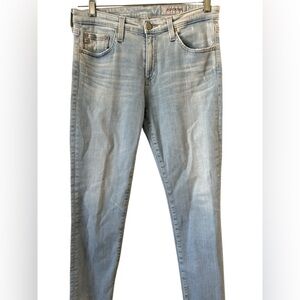AG Adriano Goldschmied Light Wash Cigarette Crop Jeans